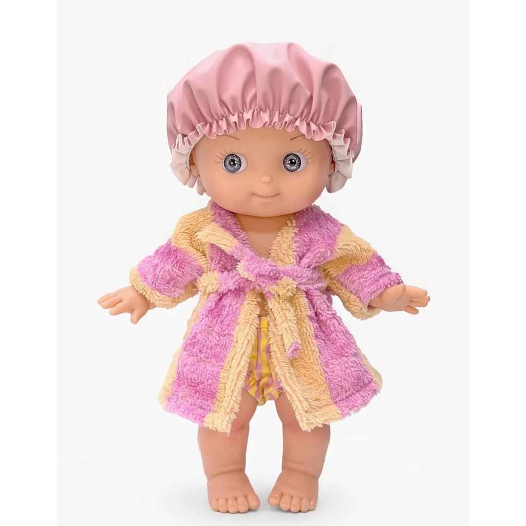Minikane Mini Panchas Doll 27cm Alice at home - Pink Striped Bath Set
