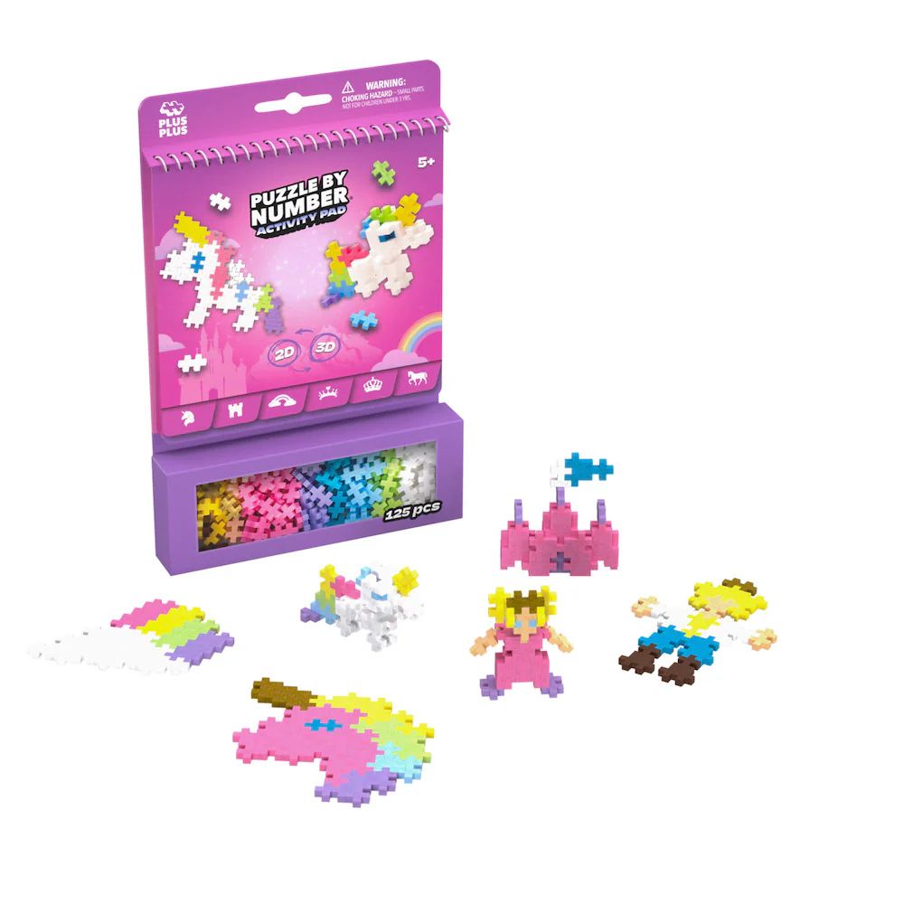 Plus Plus Puzzle by Number Activity Pad- Fairytale