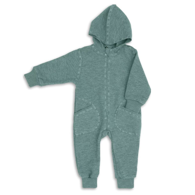 Engel Hooded Overall With Zipper Jade