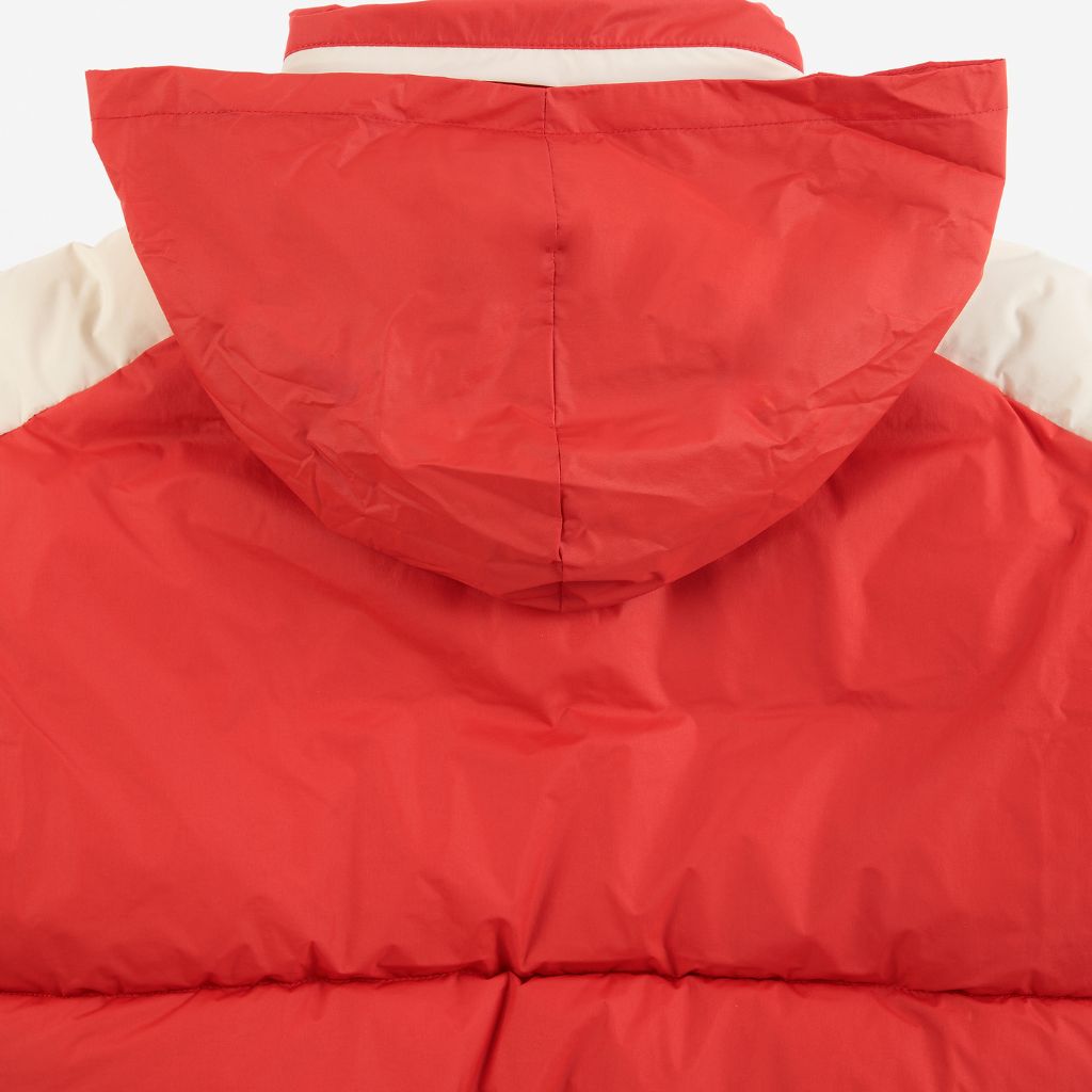 Bobo Choses Mush Monster anorak in red recycled polyamide, relaxed fit lightweight rain layer