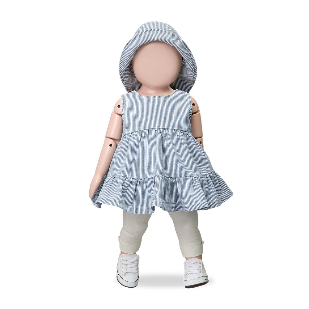 1 + in the Family GALDANA Denim Tiered Dress