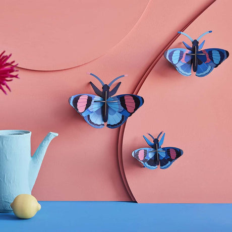 DIY 3D Wall Decoration - Peacock Butterflies (set of 3)