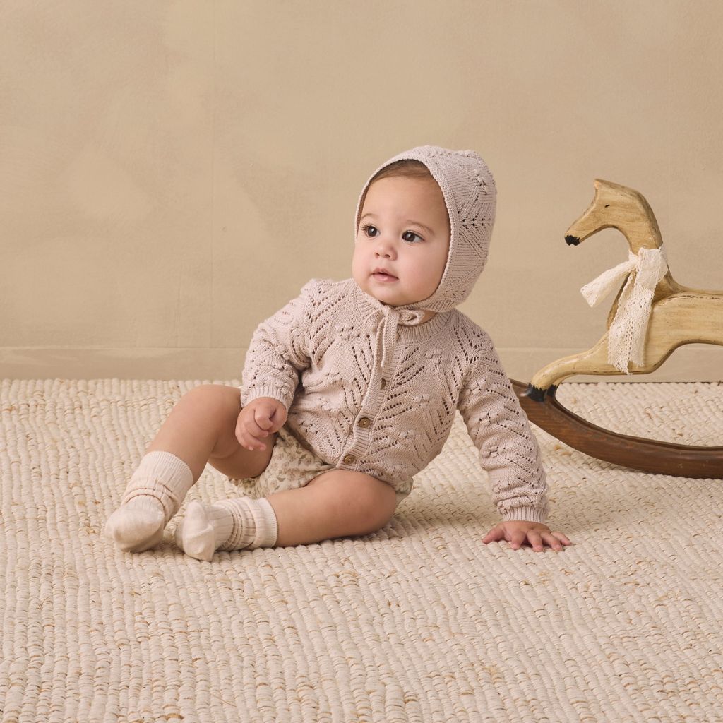 Quincy Mae Knit Cardigan Lilac Mist