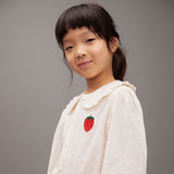 Mini Rodini Strawberry emb Schiffli Blouse