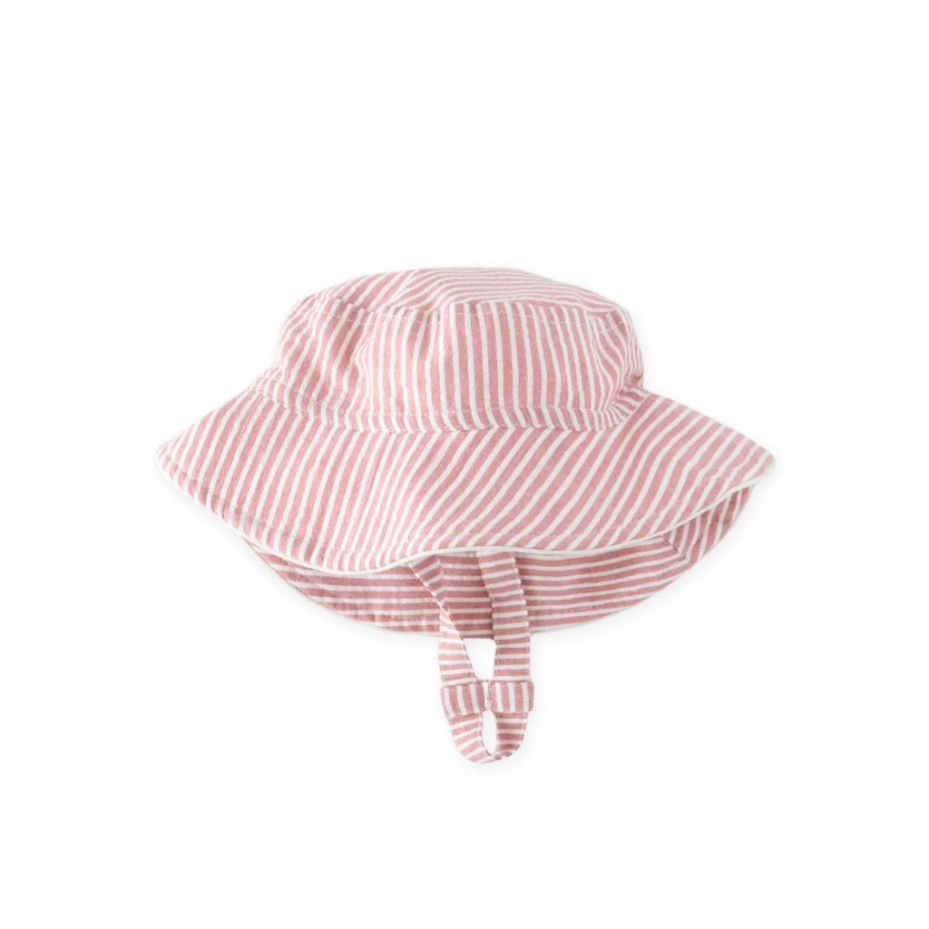 Pehr Seersucker Bucket Hat Anchor Red