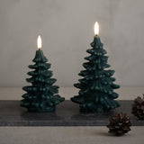 Uyuni LED Christmas Tree Candle - Pine Green 9x12cm