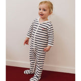 Petit Bateau Sleeper with collar Marine