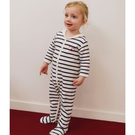 Petit Bateau Sleeper with collar Marine
