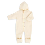 Engel Hooded Overall With Buttons and Cuffs Natural