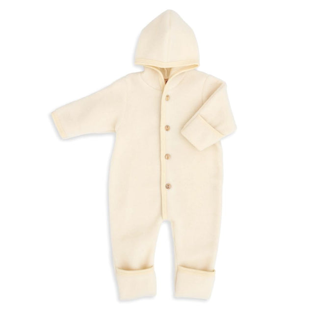 Engel Hooded Overall With Buttons and Cuffs Natural