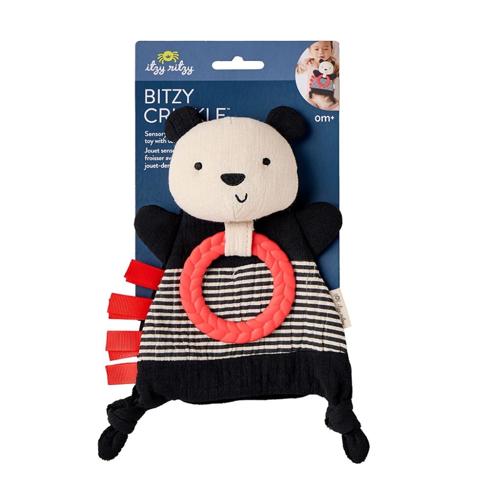 Bitzy Crinkle™ Sensory Toy With Teether- Panda