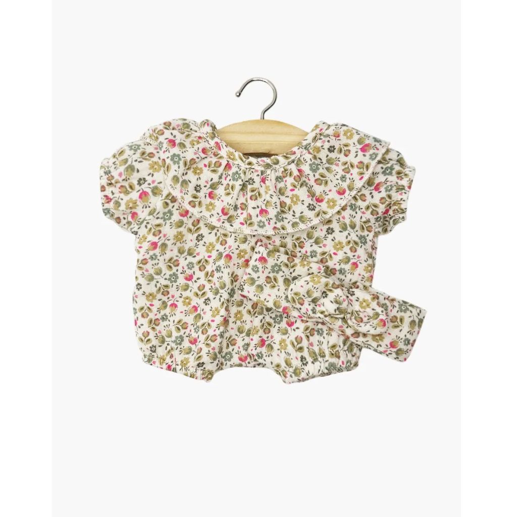 Minikane Babies Collections 28cm - Eva Romper with ruffled collar with headband