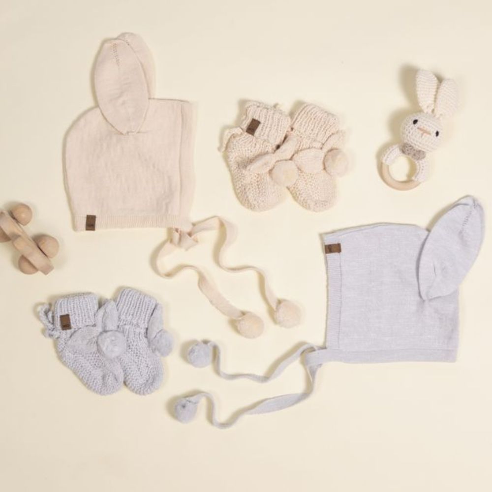 Quincy Mae Bunny Knit Booties