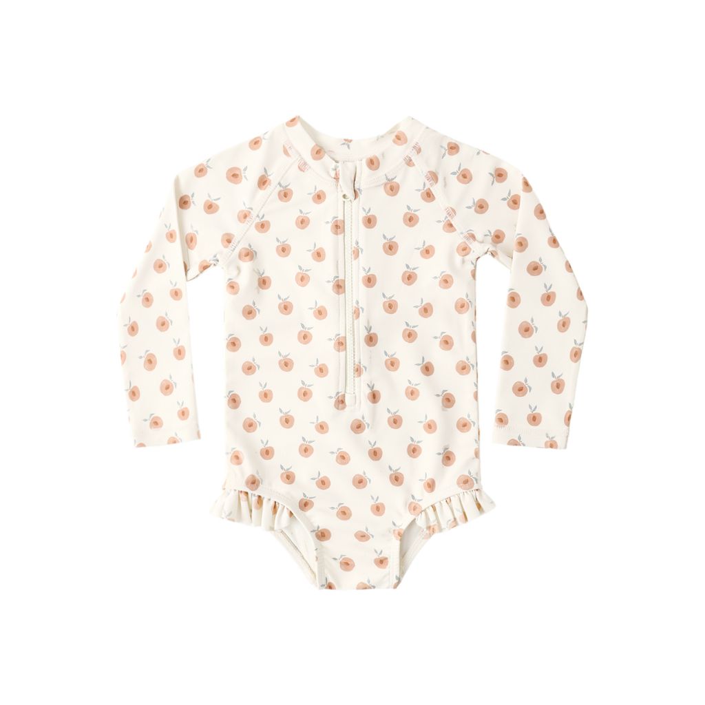Rylee + Cru Rashguard One-Piece Peaches