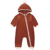 Quincy Mae Velour Zip Jumpsuit Redwood