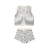 Rylee + Cru Knit Vest Set Marine Stripe
