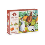 Moulin Roty Le Jardinier- 4 mini Animal Puzzles