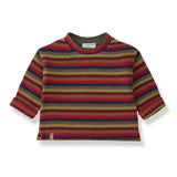 1 + in the Family NAIN multicolour striped baby sweater in soft fleece with wide bands of colour