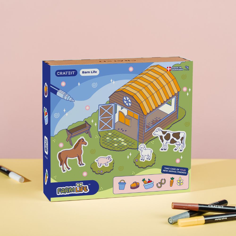 Crateit The Farm Wooden Toy - Barn Life