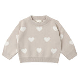 Quincy Mae Heart Knit Sweater