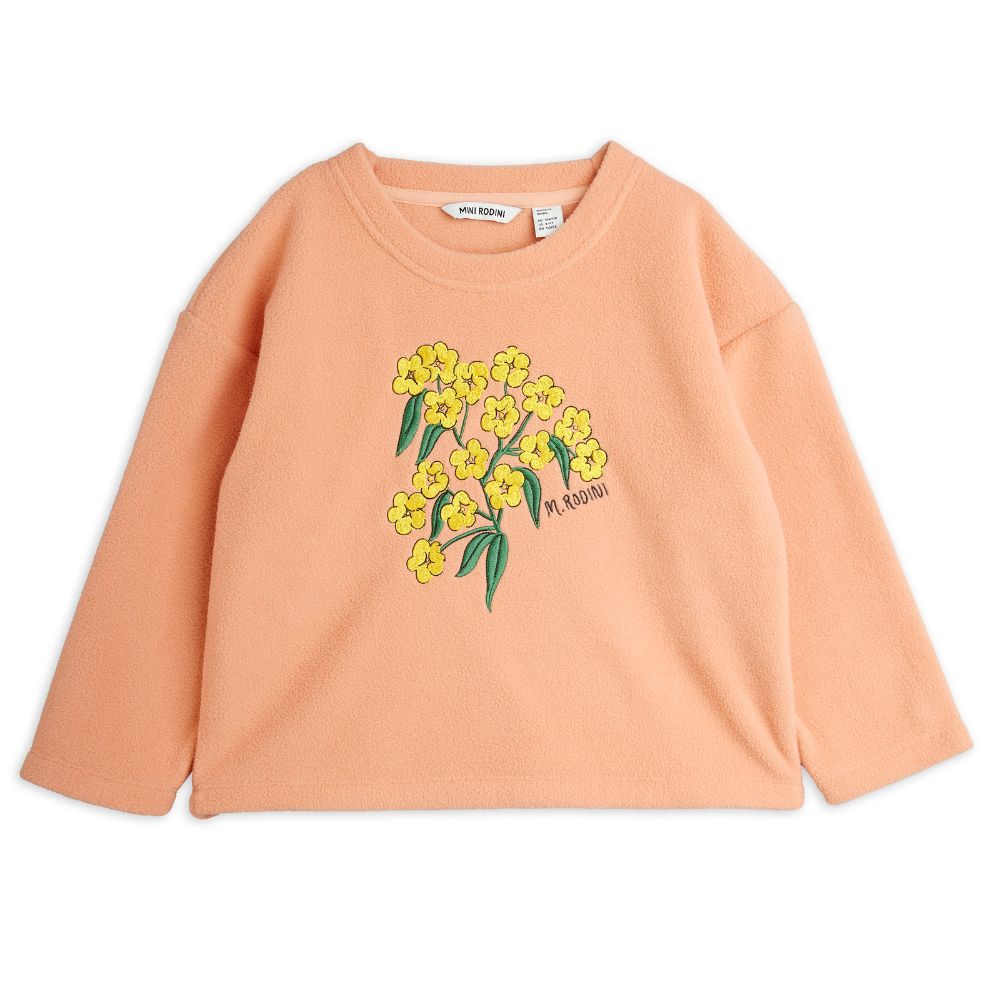Mini Rodini Alpine Flowers emb Fleece LS Top