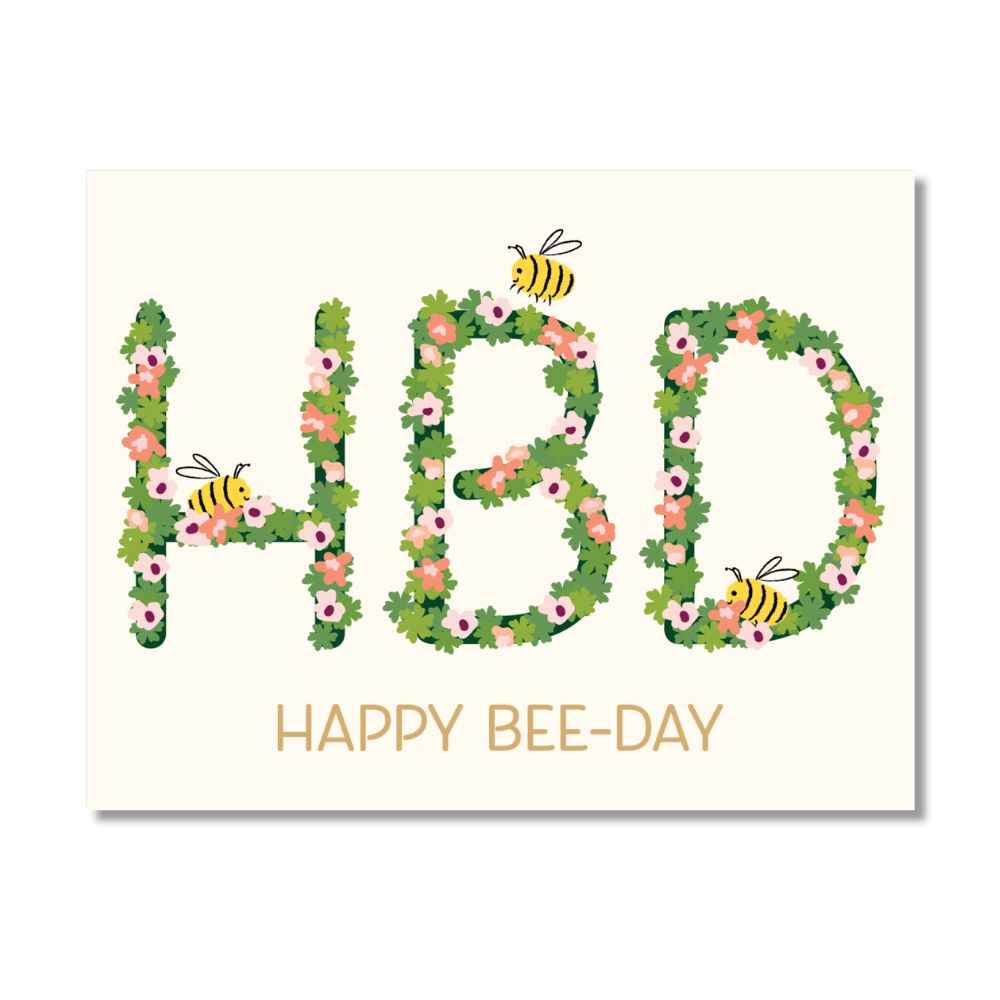 Happy Birthday Bee Card