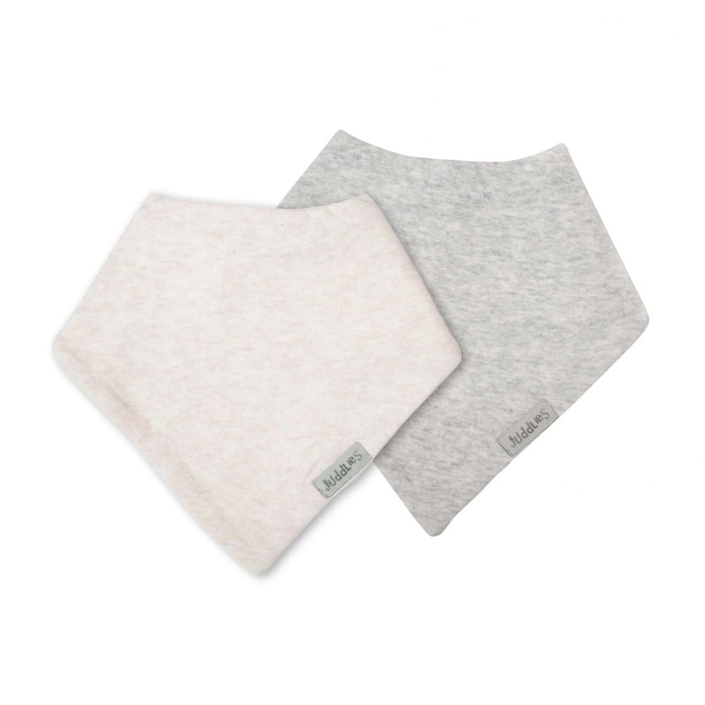 Breathe EZE 2 piece Bandana Bib - Light Grey & Rosewater Fleck