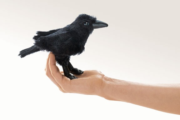 Finger Puppet - Mini Raven