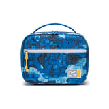 LEGO Pop Quiz Lunch Box Little Herschel Abstract Bricks Blue