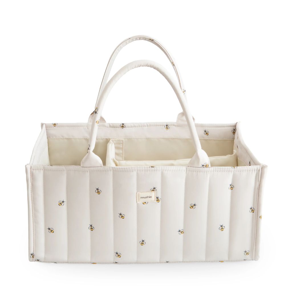 Mushie Diaper Caddy - Bees