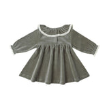 Quincy Mae Velour Baby Dress F