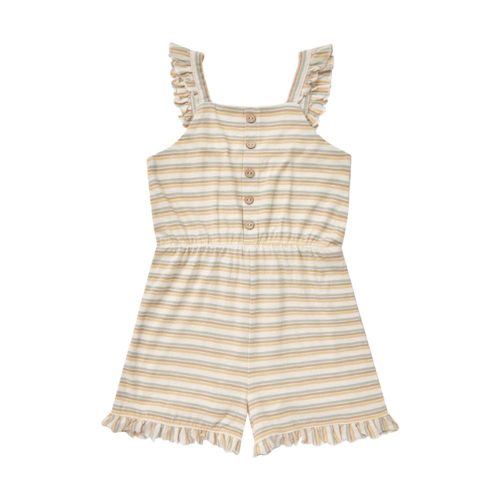 Rylee + Cru Addy Romper Vintage Stripe