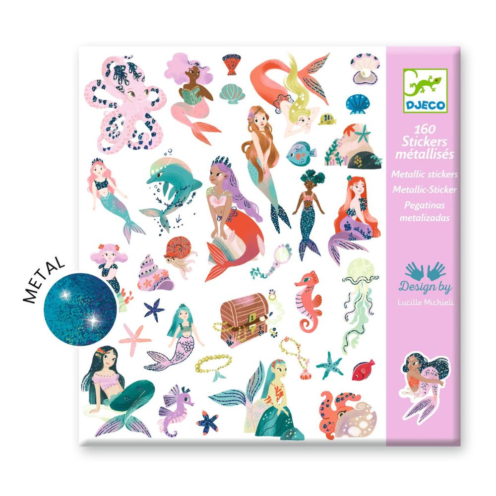 Djeco Stickers Sparkly Mermaids