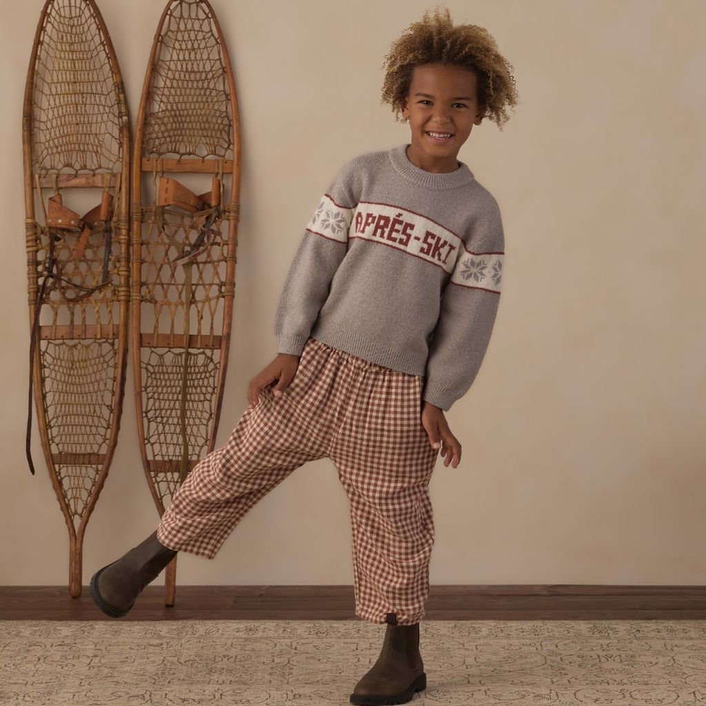 Rylee + Cru Palmer Pant Brick Check