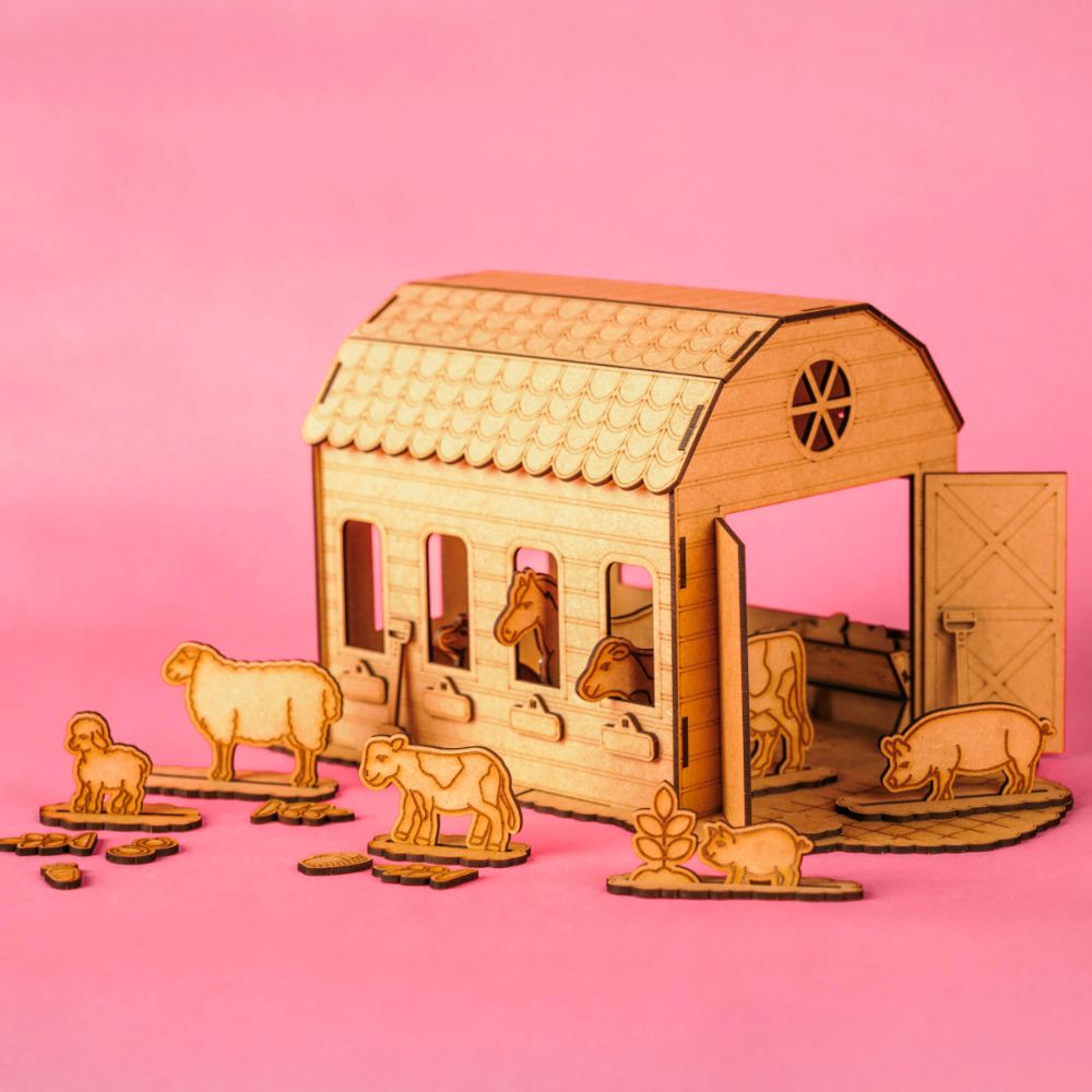 Crateit The Farm Wooden Toy - Barn Life