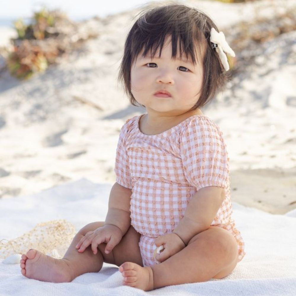 Quincy Mae Catalina One-Piece Melon Check