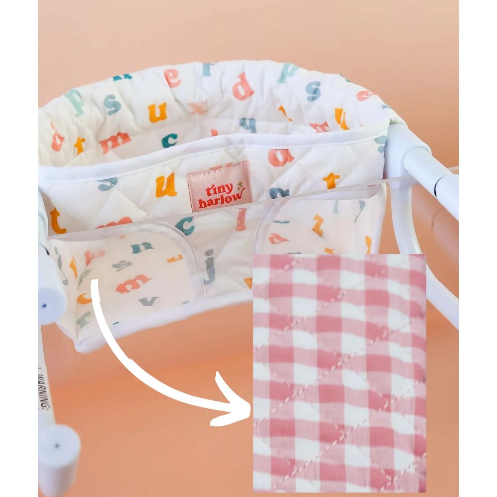 Feeding Chair - Pink Gingham - Tiny Harlow