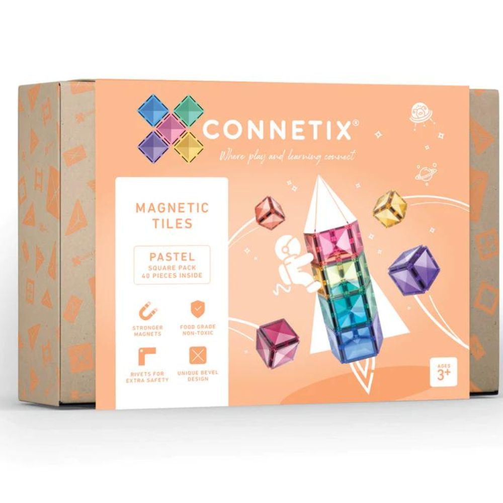 Connetix  Pastel Square Pack 40 pc