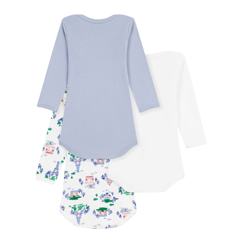 Petit Bateau LS Bodies 3pcs Paris Town