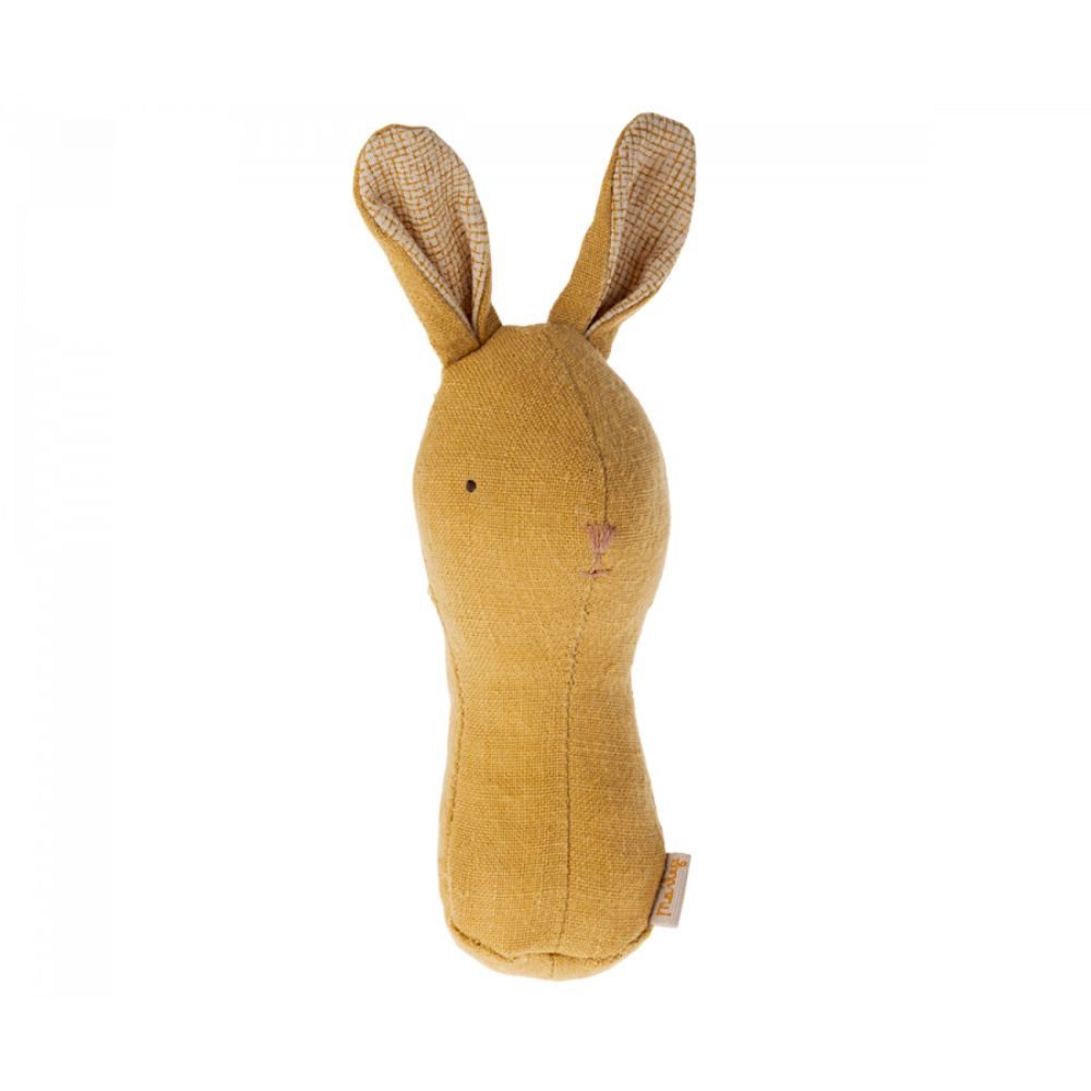 Maileg Lullaby friends, Bunny rattle - Dusty yellow