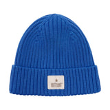 Huttelihut Hat Wool Knit Color Solid Dazzling Blue