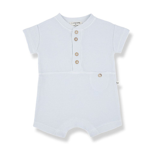 1 + in the Family Newborn VOLOS Waffle Jersey Romper