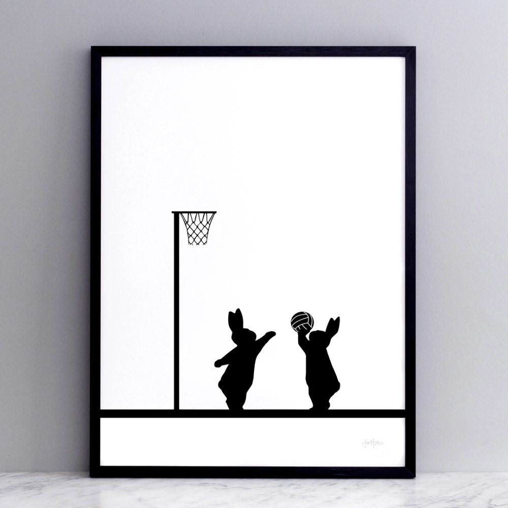 Netball Rabbit Print