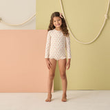 Rylee + Cru Rashguard One-Piece Peaches