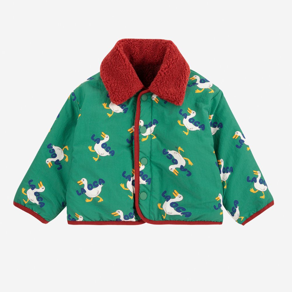 Bobo Choses Baby La Oca all over reversible Sheepskin Jacket