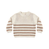 Quincy Mae Rex Sweater Almond Stripe