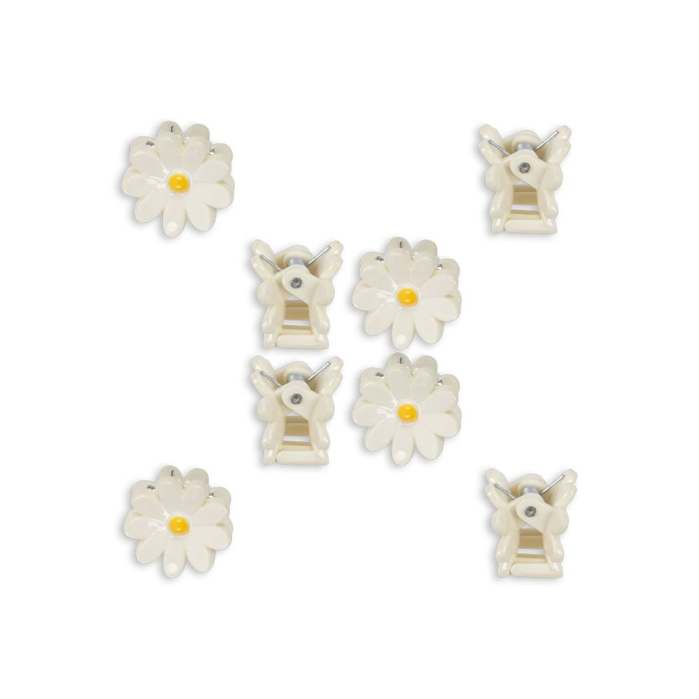 Konges Sløjd 8 Pack Daisy Mini Hair Claw - Antique White