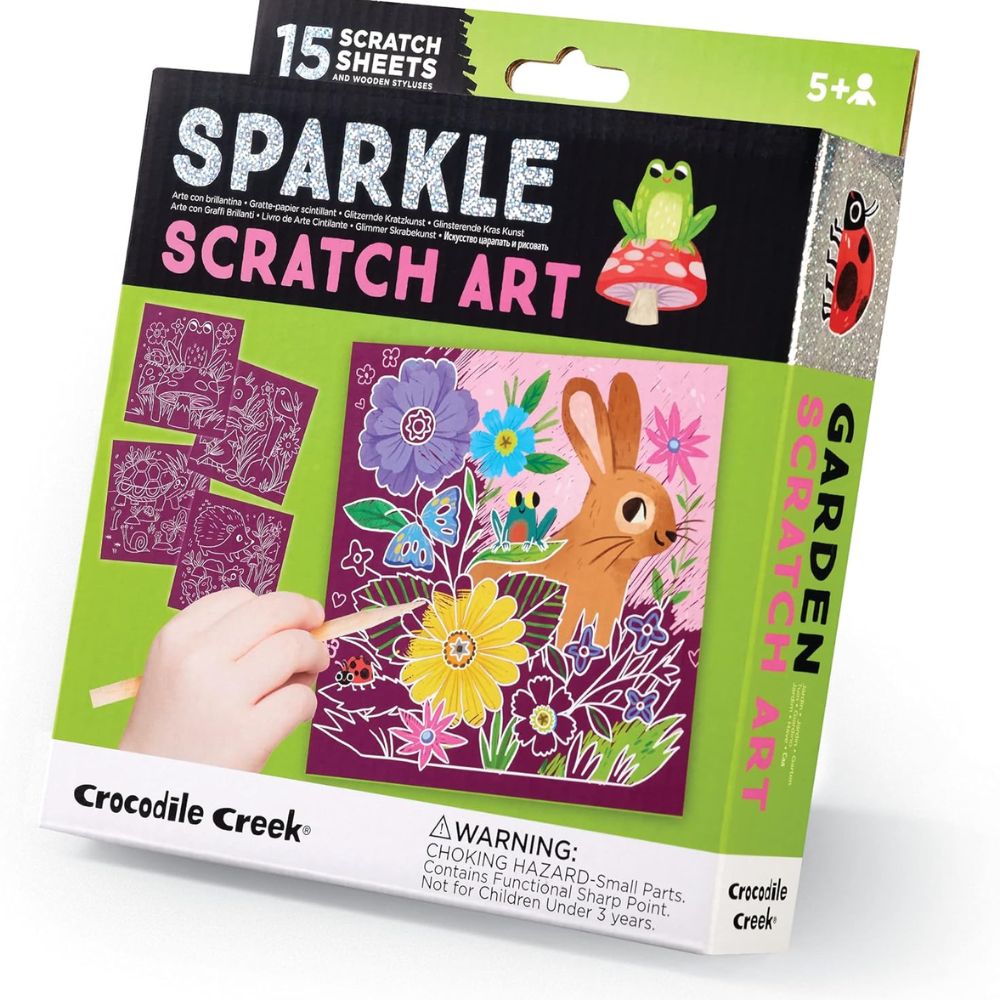 Crocodile Creek Sparkle Scratch Art/Garden