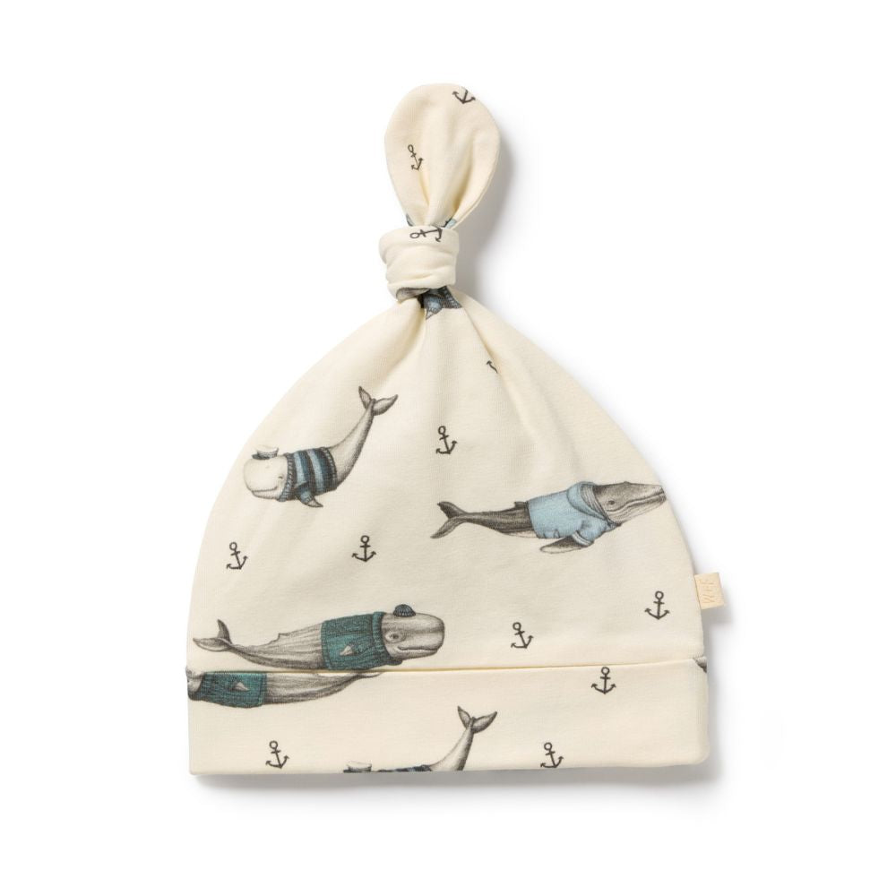 Wilson & Frenchy Woolly Whales Organic Knot Hat