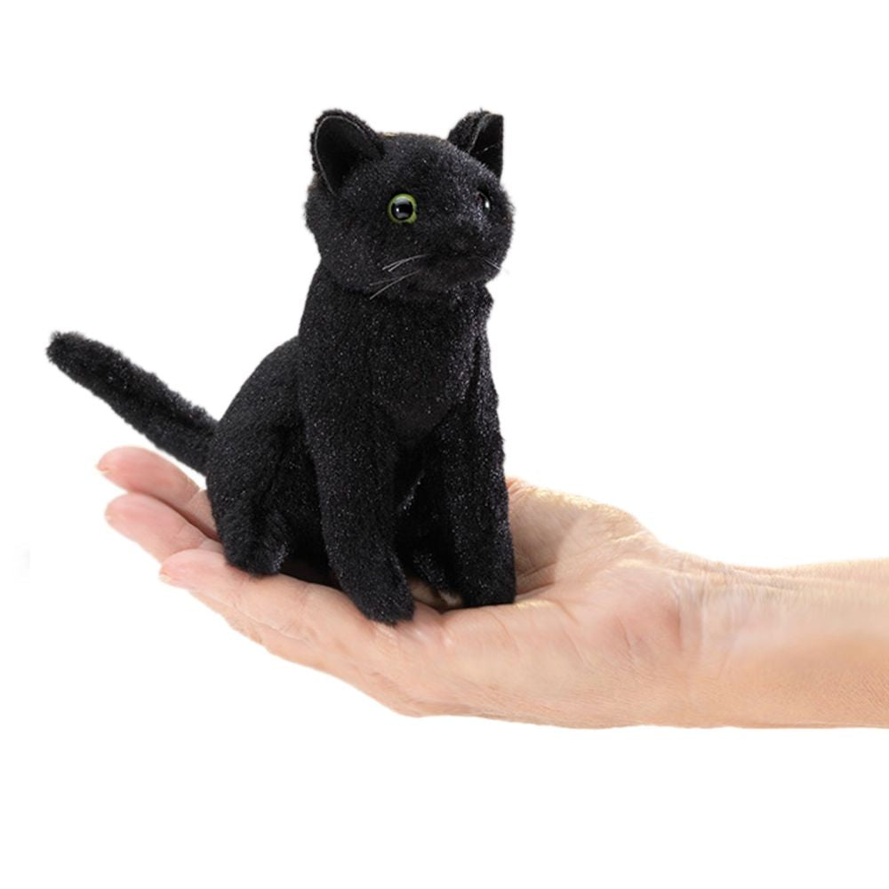 Finger Puppet- Mini Black Cat